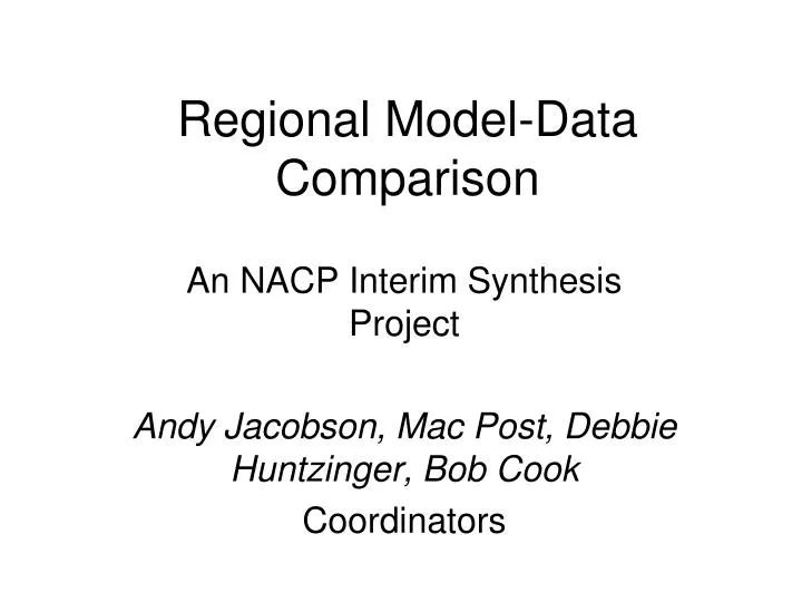 regional model data comparison