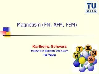 Magnetism (FM, AFM, FSM)