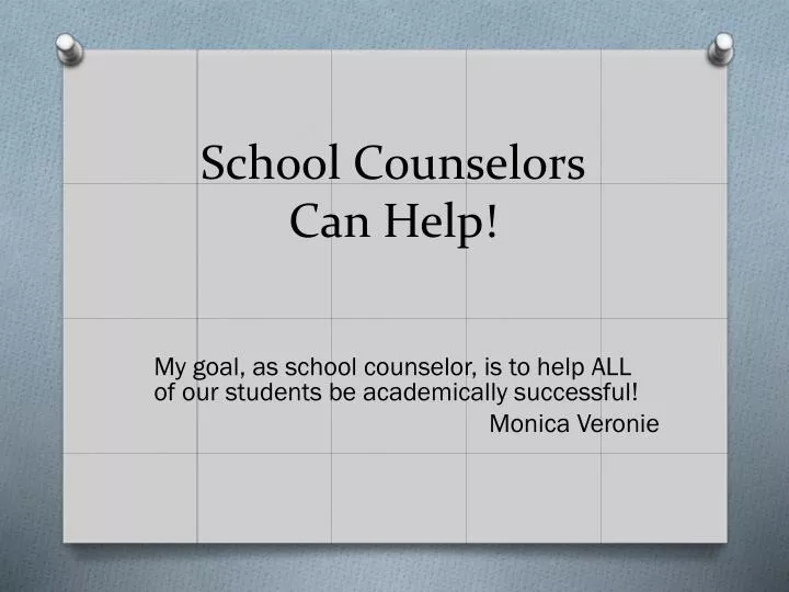 school counselors can help
