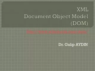 xml document object model dom