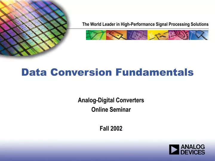 data conversion fundamentals