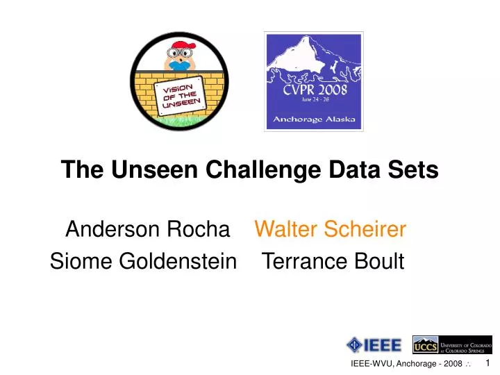 the unseen challenge data sets