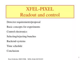 XFEL-PIXEL Readout and control