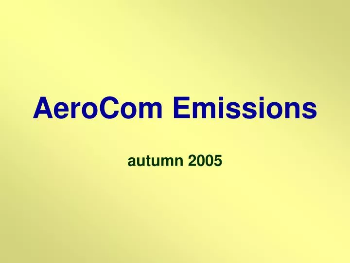 aerocom emissions