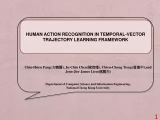 HUMAN ACTION RECOGNITION IN TEMPORAL-VECTOR TRAJECTORY LEARNING FRAMEWORK