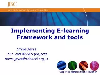 Implementing E-learning Framework and tools