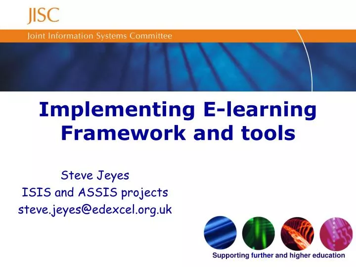 implementing e learning framework and tools