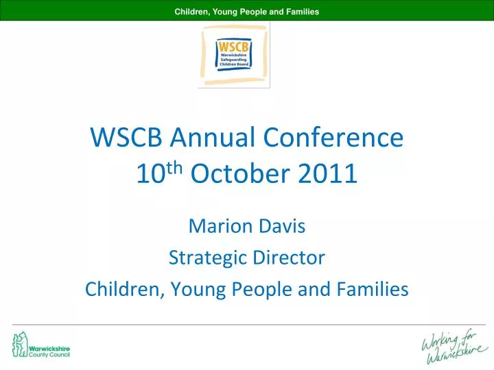 wscb annual conference 10 th october 2011