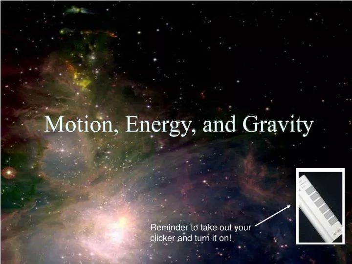 motion energy and gravity