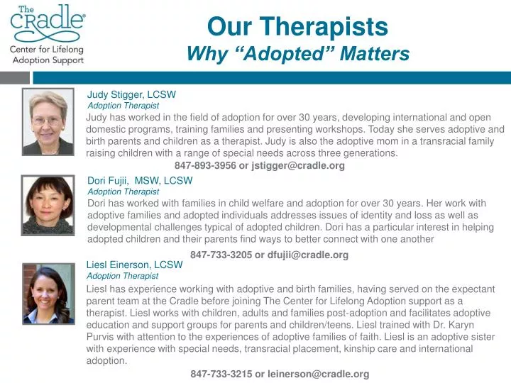 our therapists why adopted matters