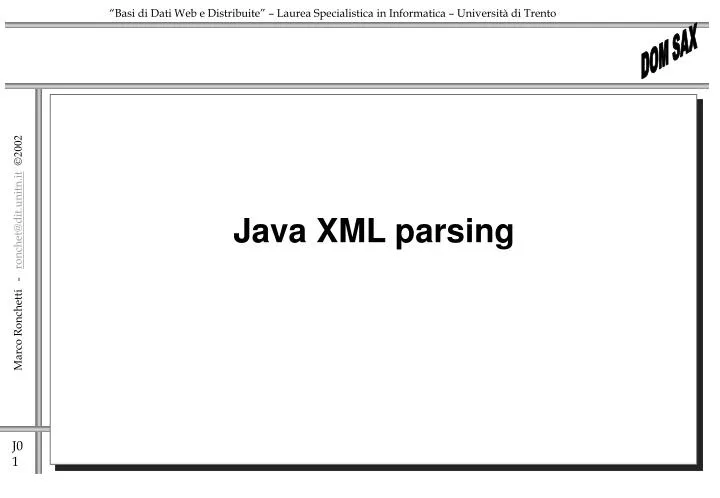 java xml parsing
