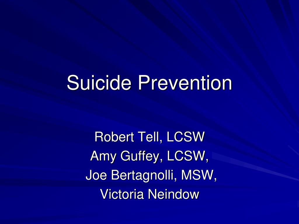 PPT - Suicide Prevention PowerPoint Presentation, free download - ID ...