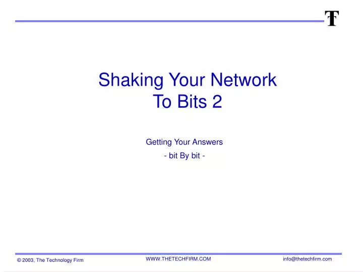 shaking your network to bits 2