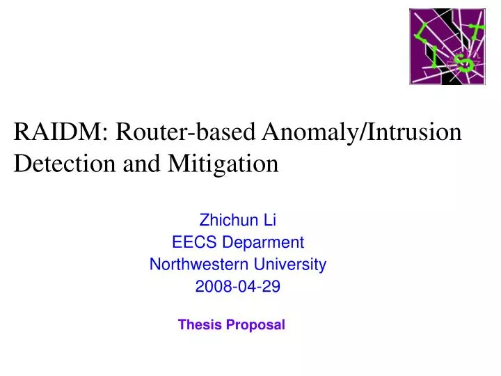 raidm router based anomaly intrusion detection and mitigation