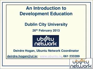 An Introduction to Development Education Dublin City University