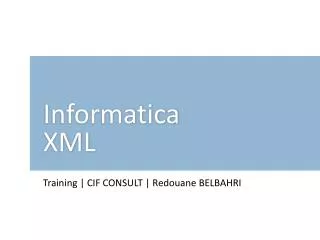 Informatica XML