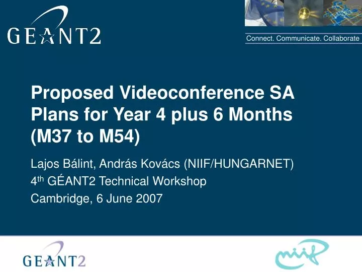proposed videoconference sa plans for year 4 plus 6 months m37 to m54