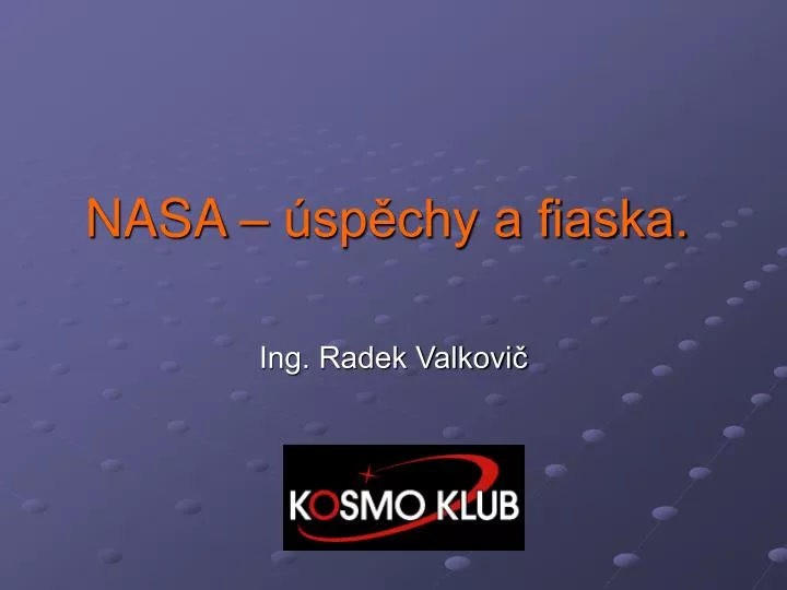 nasa sp chy a fiaska