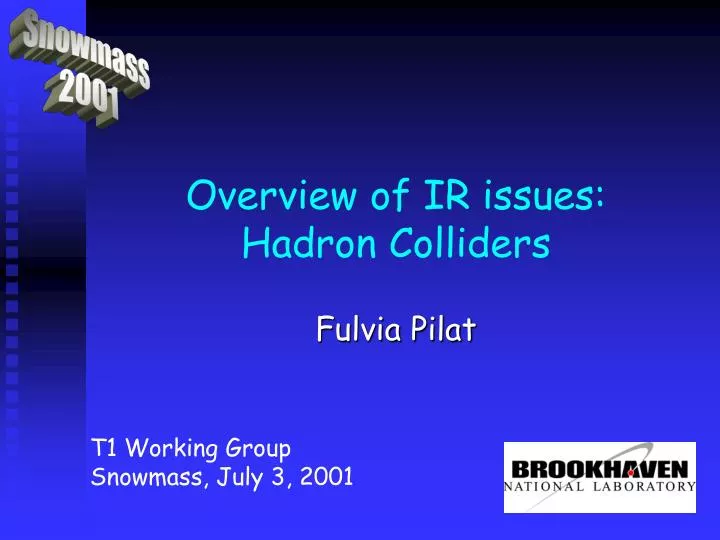 overview of ir issues hadron colliders