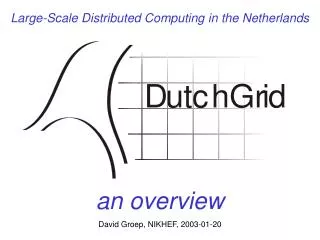 Large-Scale Distributed Computing in the Netherlands