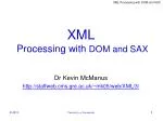 XML Processing with DOM and SAX - slide 1