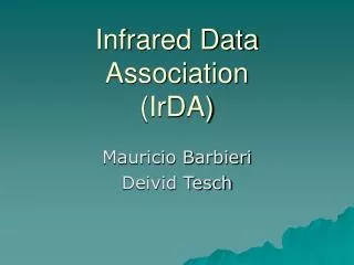 infrared data association irda
