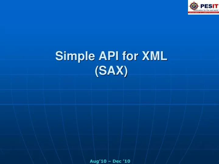 simple api for xml sax
