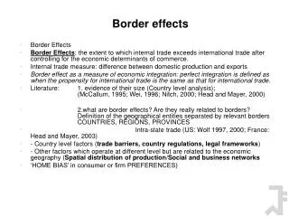 Border effects