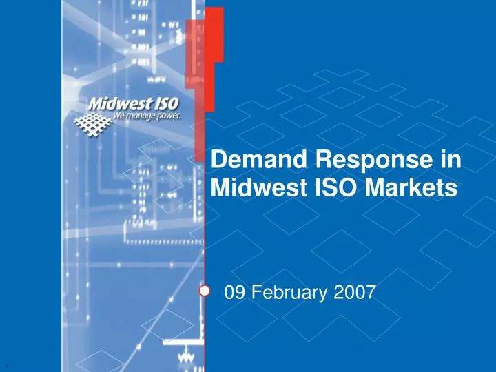 demand response in midwest iso markets
