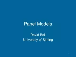 Panel Models
