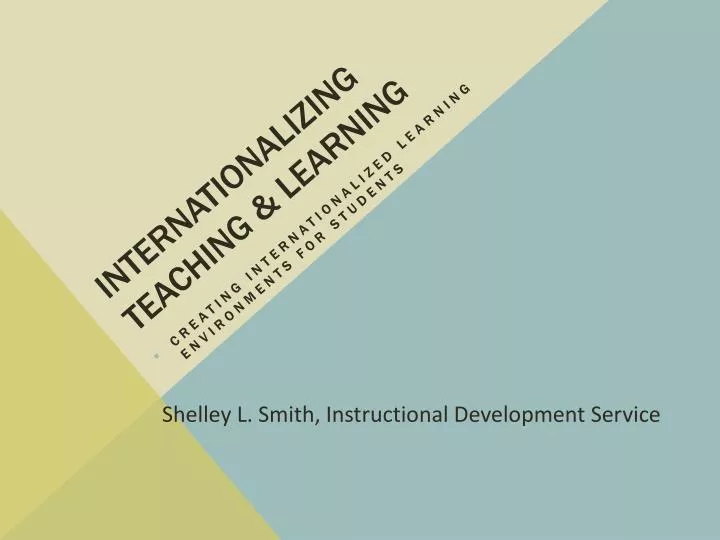 internationalizing teaching learning