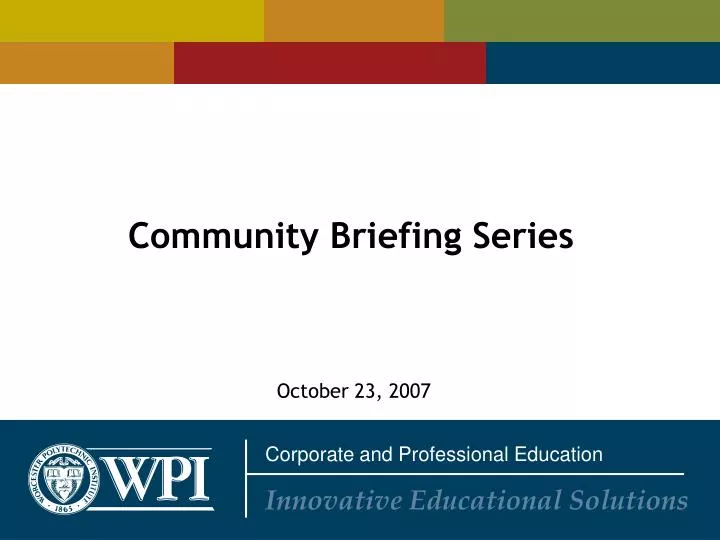 community briefing series