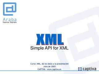 simple api for xml