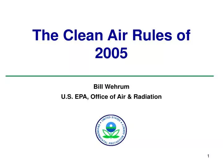 the clean air rules of 2005