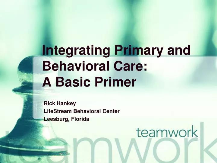 integrating primary and behavioral care a basic primer