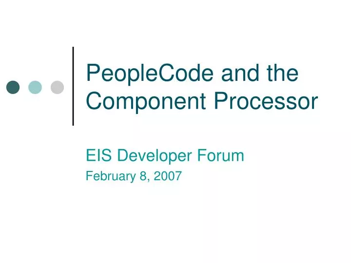 peoplecode and the component processor