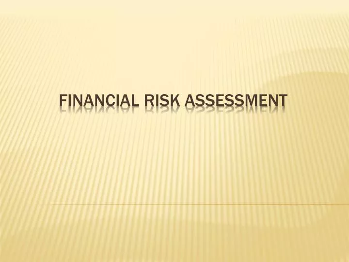 financial risk assessment