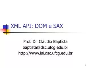xml api dom e sax