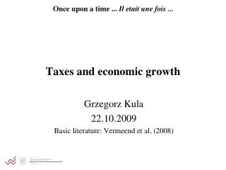 Taxes and economic growth