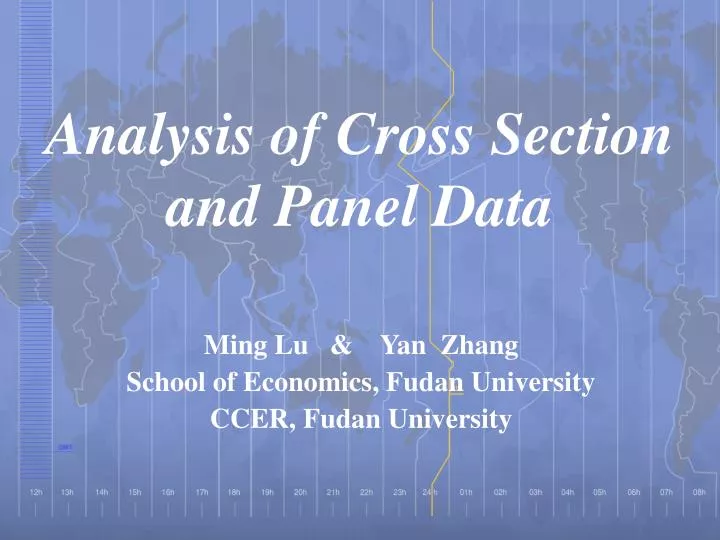 analysis of cross section and panel data