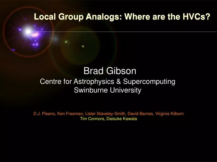 local group analogs where are the hvcs