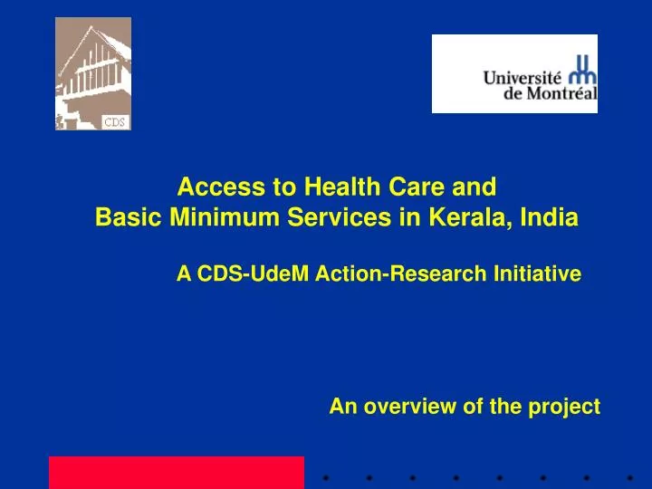 access to health care and basic minimum services in kerala india