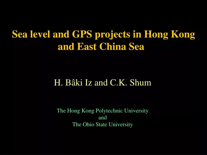sea level and gps projects in hong kong and east china sea