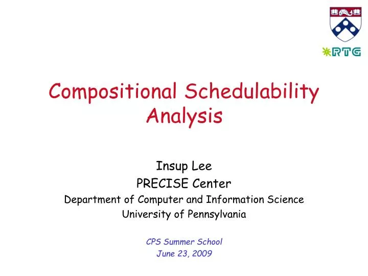 compositional schedulability analysis