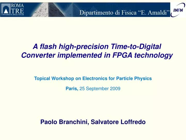 a flash high precision time to digital converter implemented in fpga technology