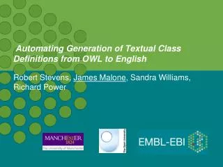 Automating Generation of Textual Class Definitions from OWL to English