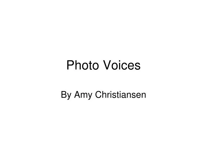 photo voices