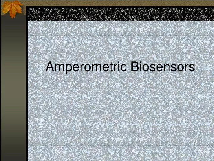 amperometric biosensors