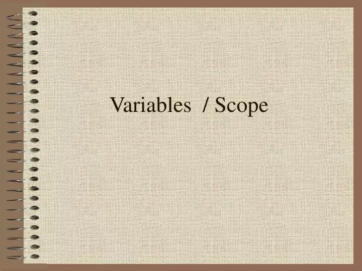 variables scope
