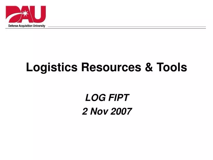 logistics resources tools